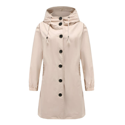 Veste imperméable à capuche pour femme Confortable