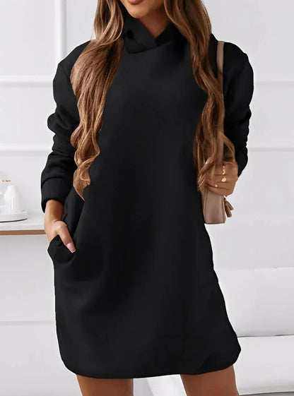 Mini-robe stylée à capuche pour femme