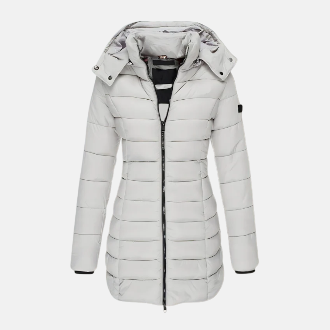 Doudoune matelassée slim fit à capuche pour femme
