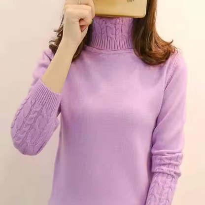 Pull en laine à col roulé doux