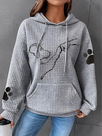 Veste stylée pour femme | Sweat-shirt doux imprimé à capuche