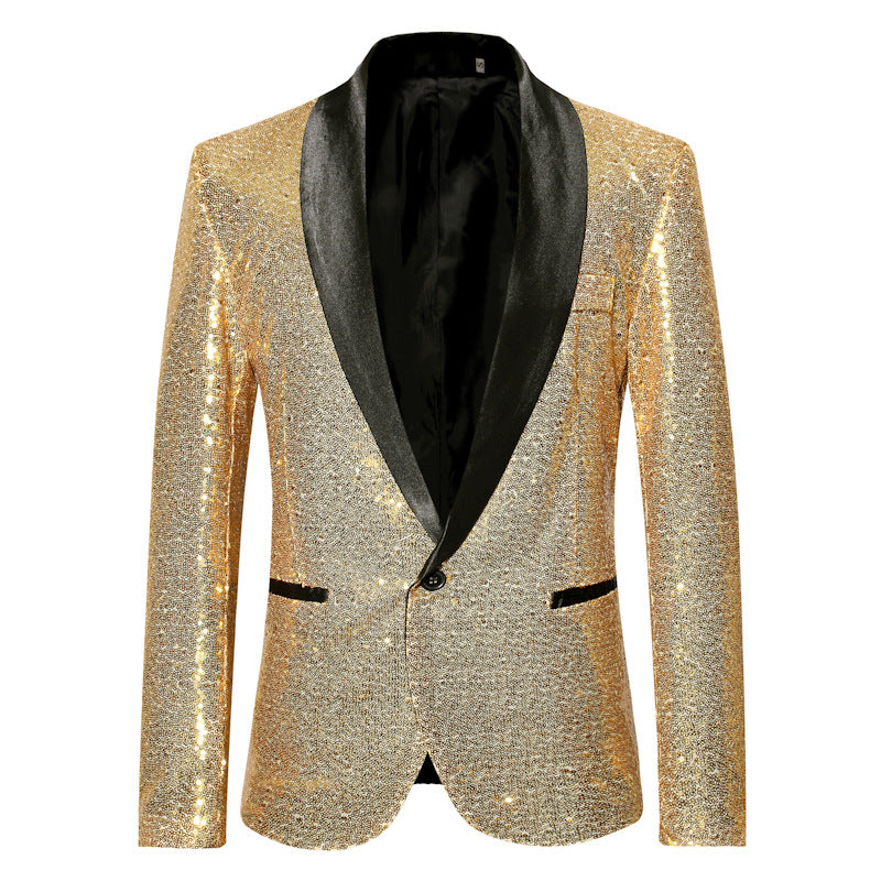 Blazer élégant à sequins pour homme, tenue de soirée