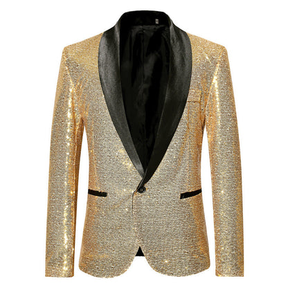 Blazer élégant à sequins pour homme, tenue de soirée