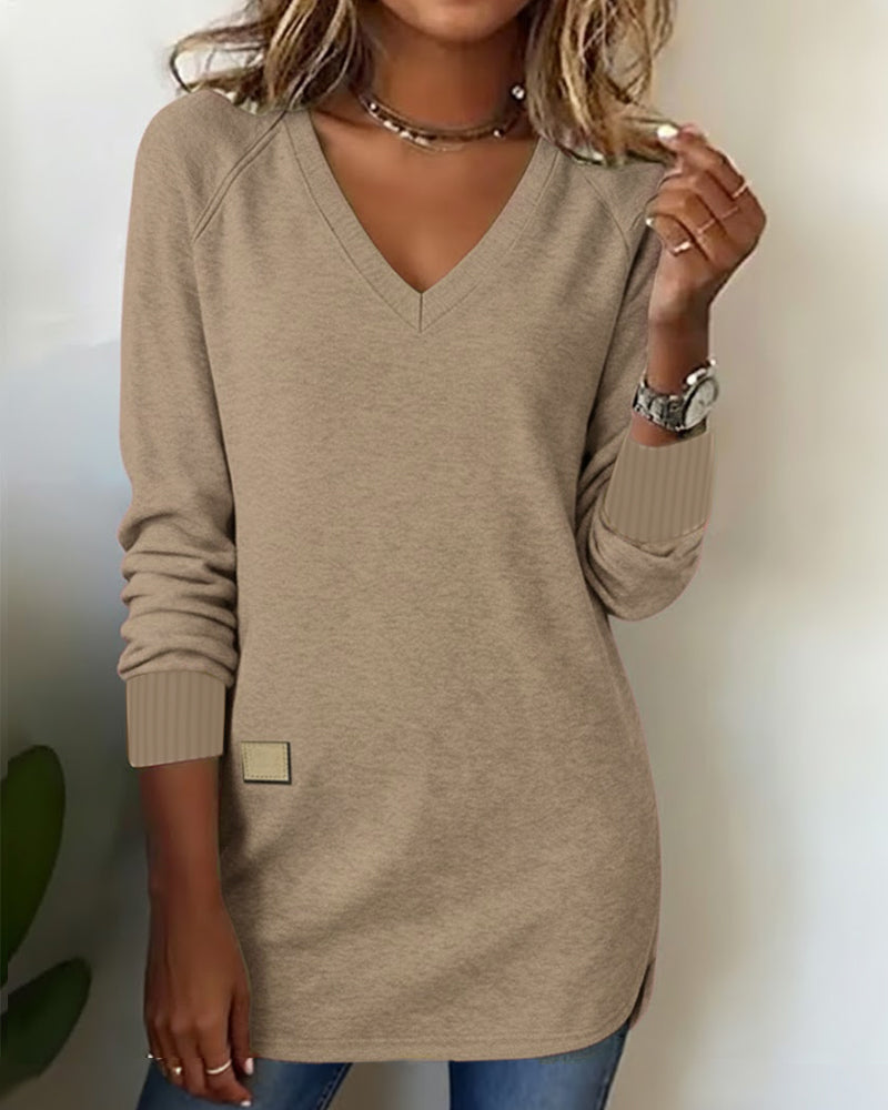 Robe élégante décolleté en V design chic