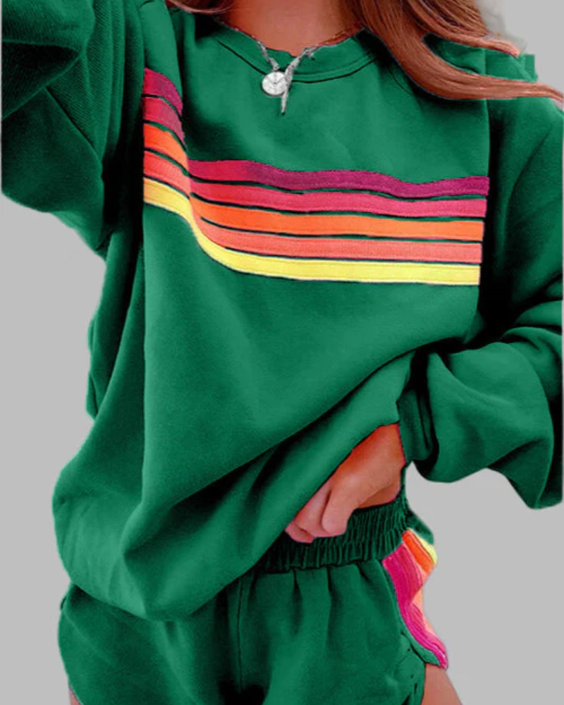 Ensemble de pyjama rayé pour femme