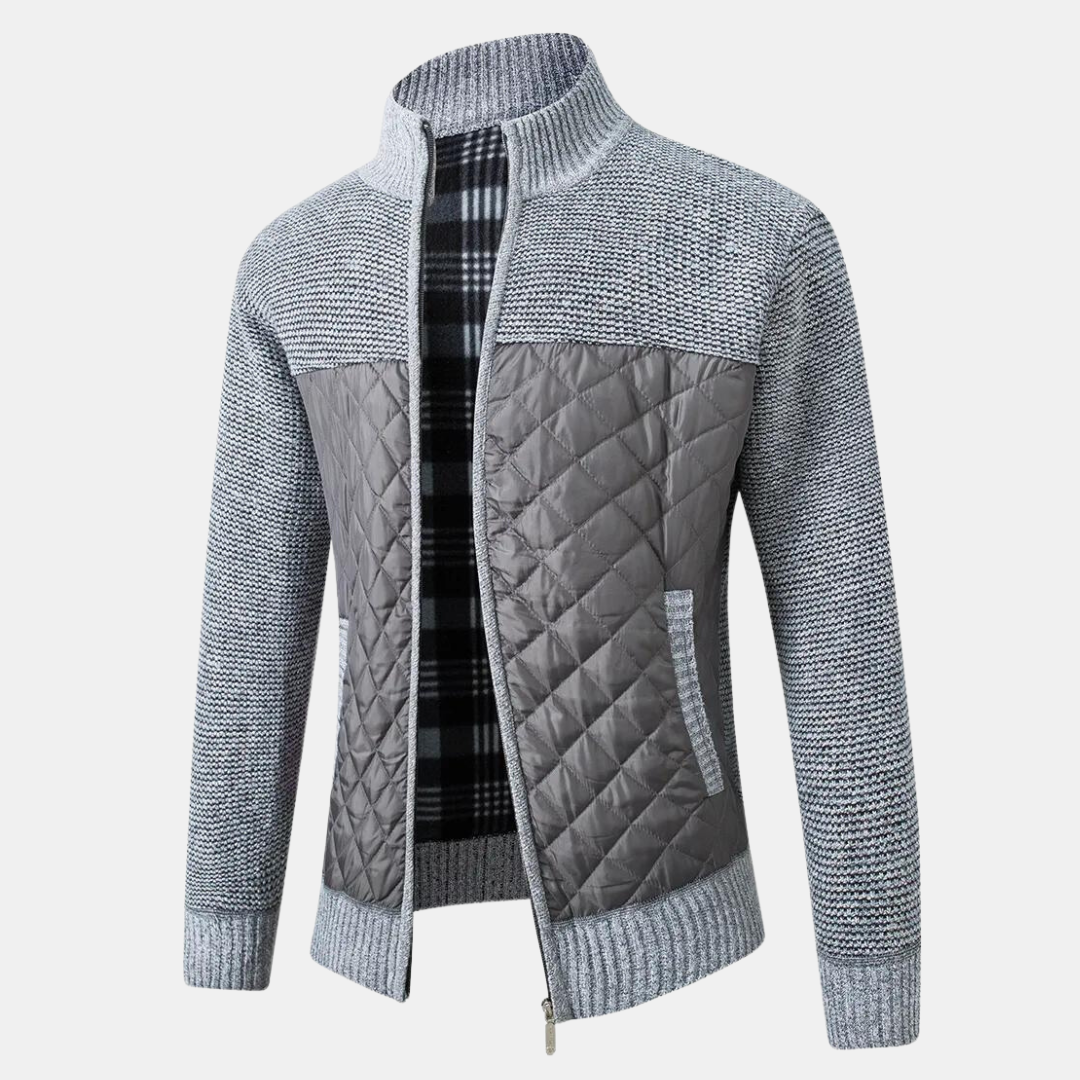 Cardigan homme col montant élégance