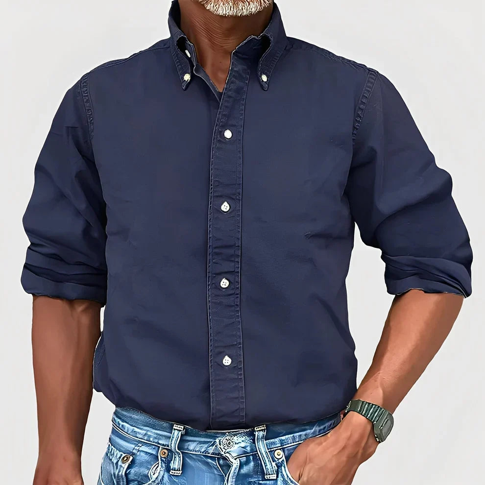 Chemise homme décontractée à manches longues