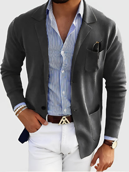 Blazer ajusté élégant pour homme avec poches