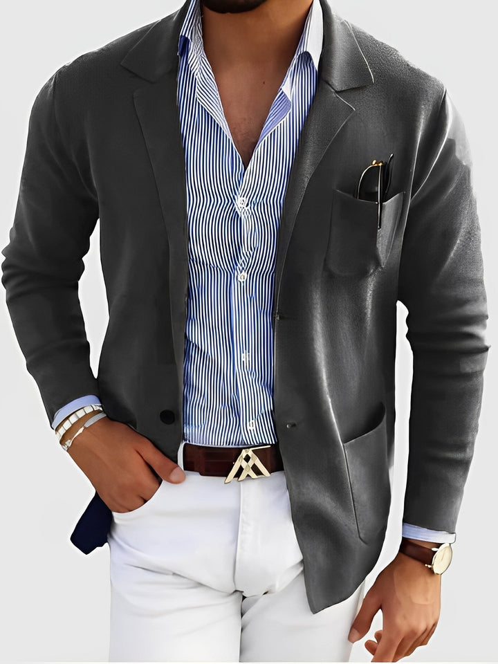 Blazer ajusté élégant pour homme avec poches