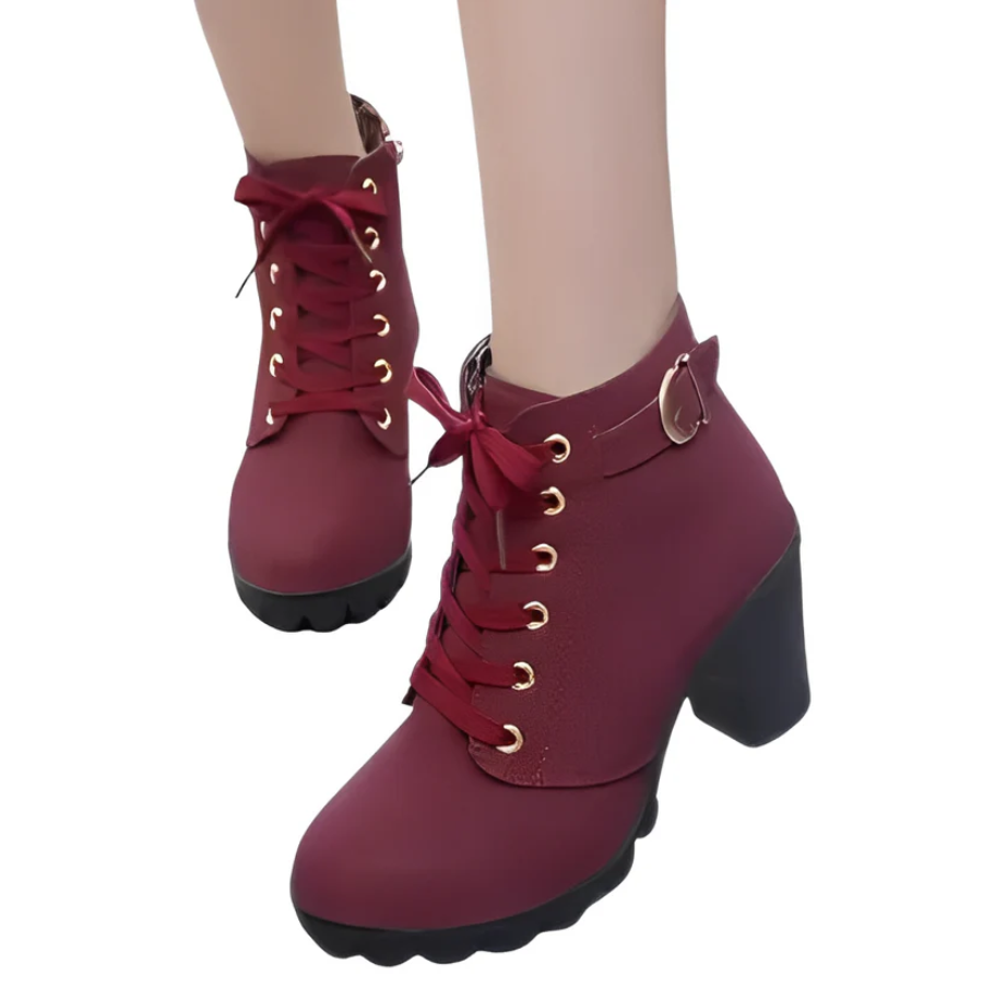 Bottines femme à talon haut et semelle épaisse