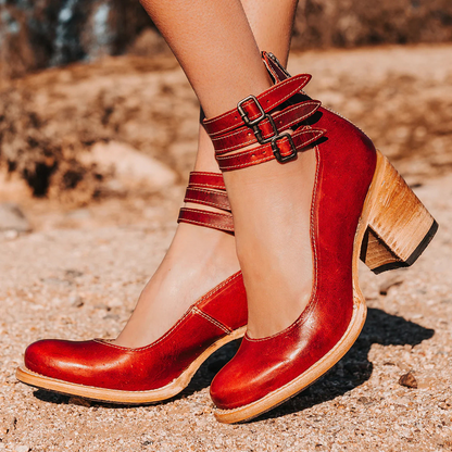 Élégantes bottes en cuir pour femme