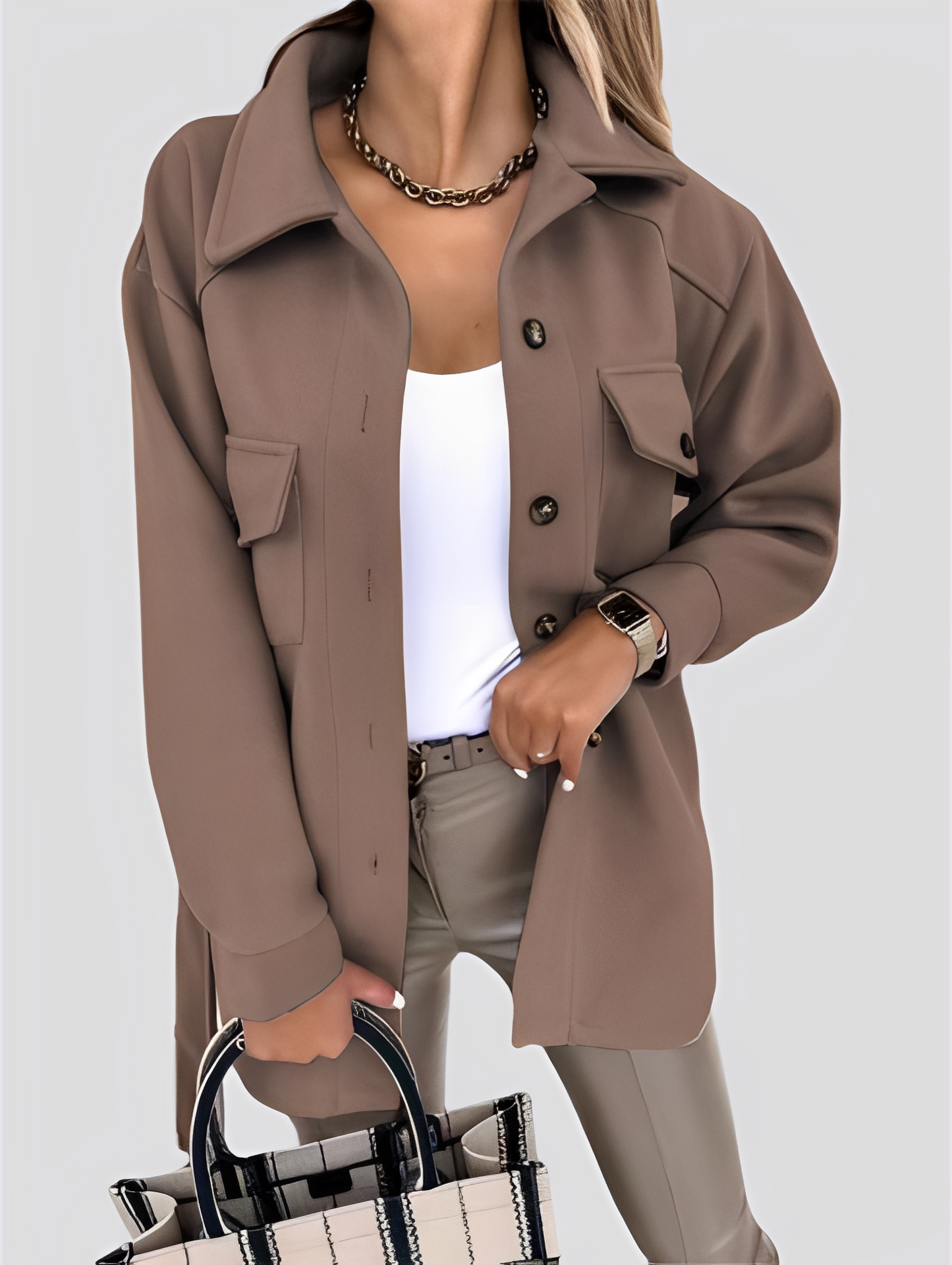 Veste élégante pour femme Col cranté léger