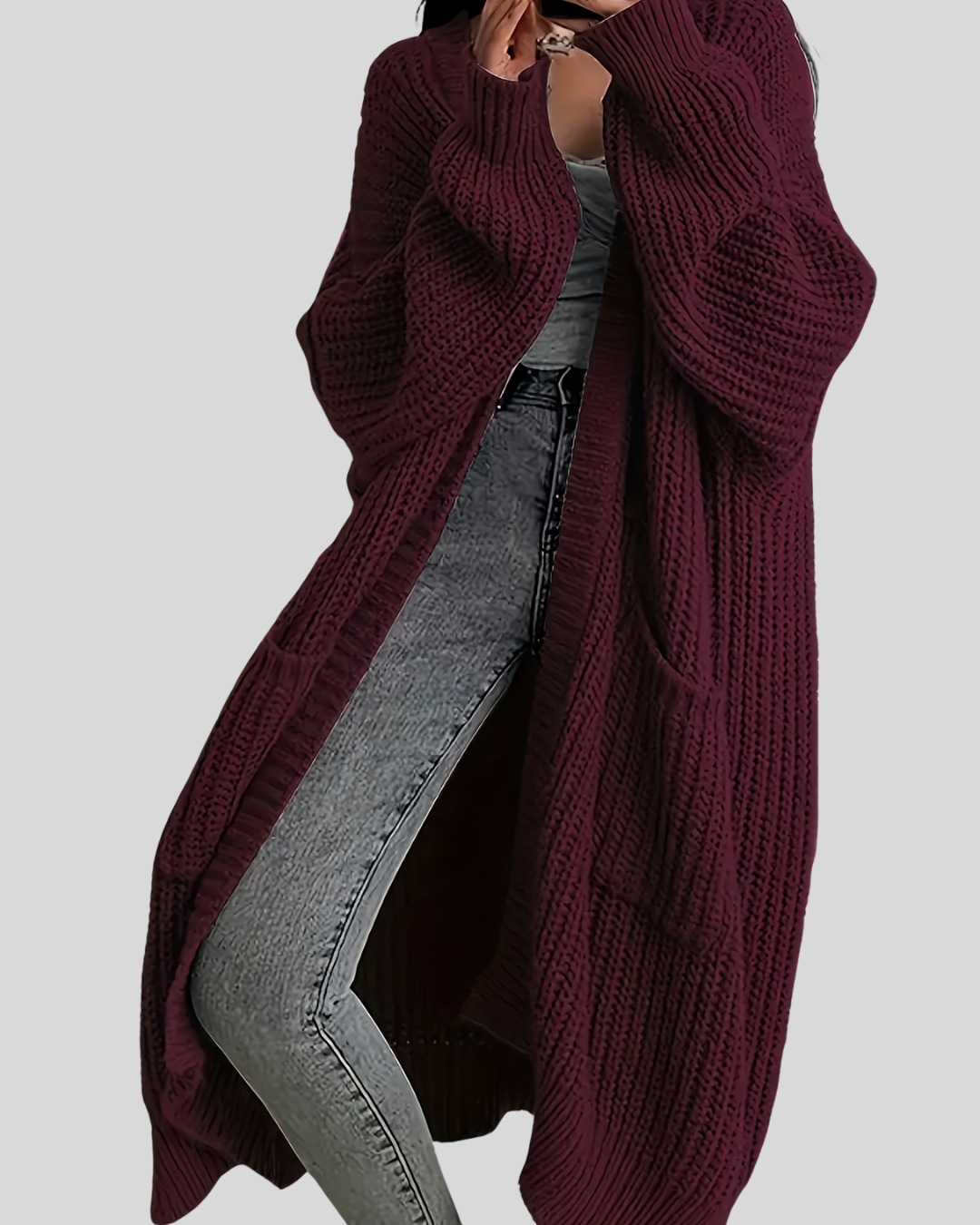 Long cardigan élégant pour femme
