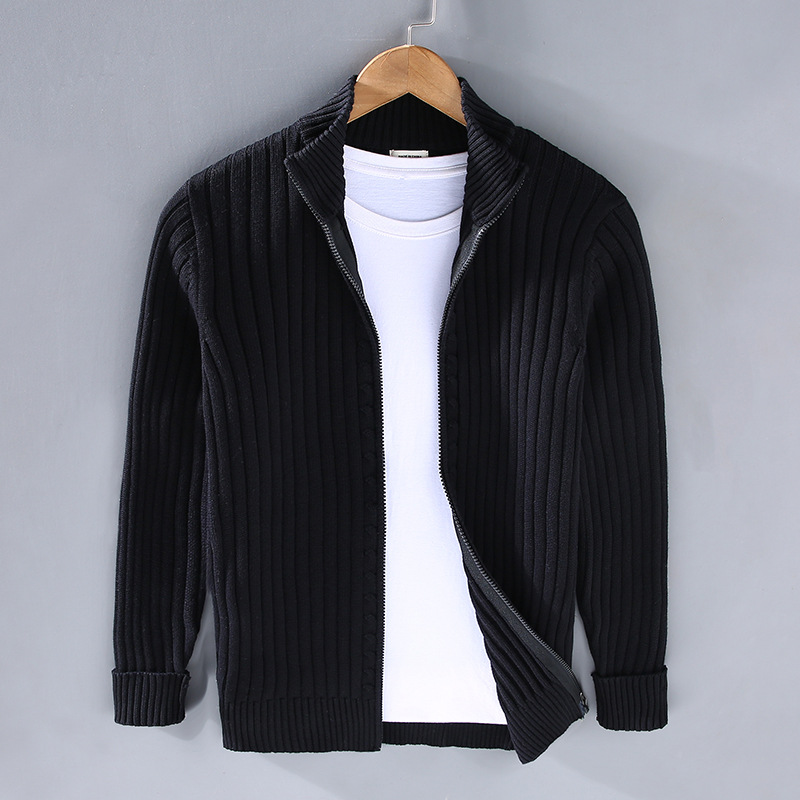 Cardigan en tricot pour homme, zippé, moderne, décontracté