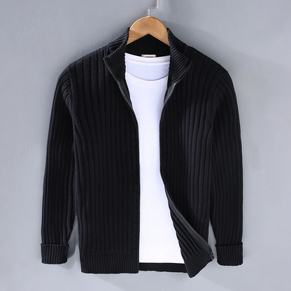 Cardigan en tricot pour homme, zippé, moderne, décontracté