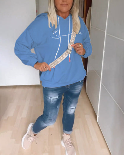 Sweat à capuche Marine Ancre
