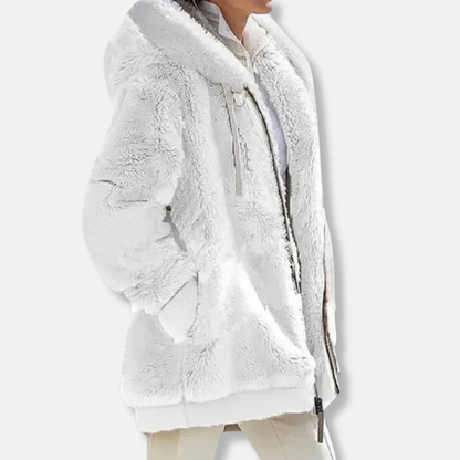 Veste polaire oversize chaude à capuche