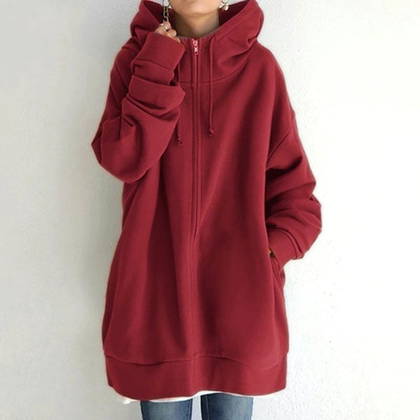Parka femme capuche fermeture éclair automne-hiver