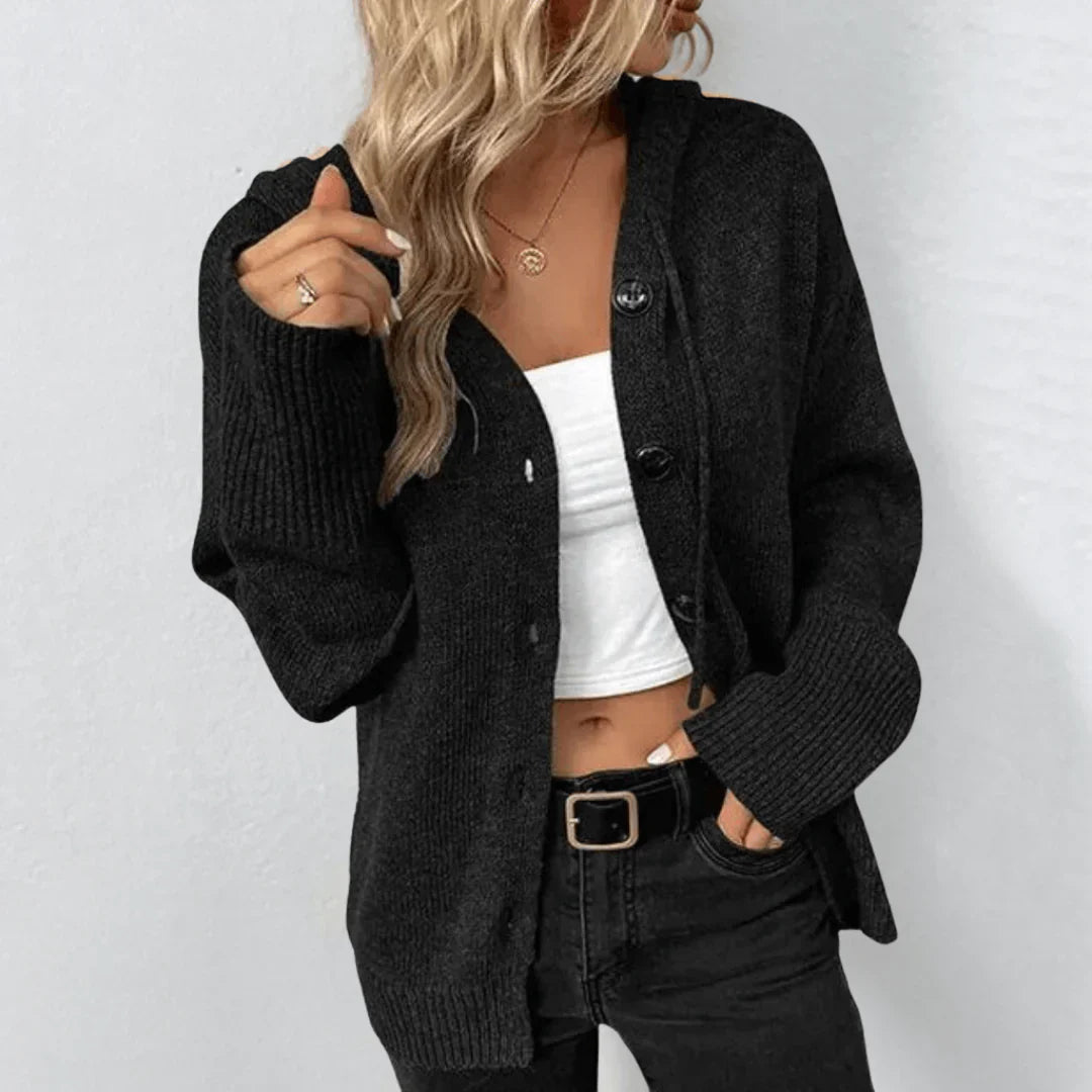 Cardigan en maille doux pour femme avec boutons