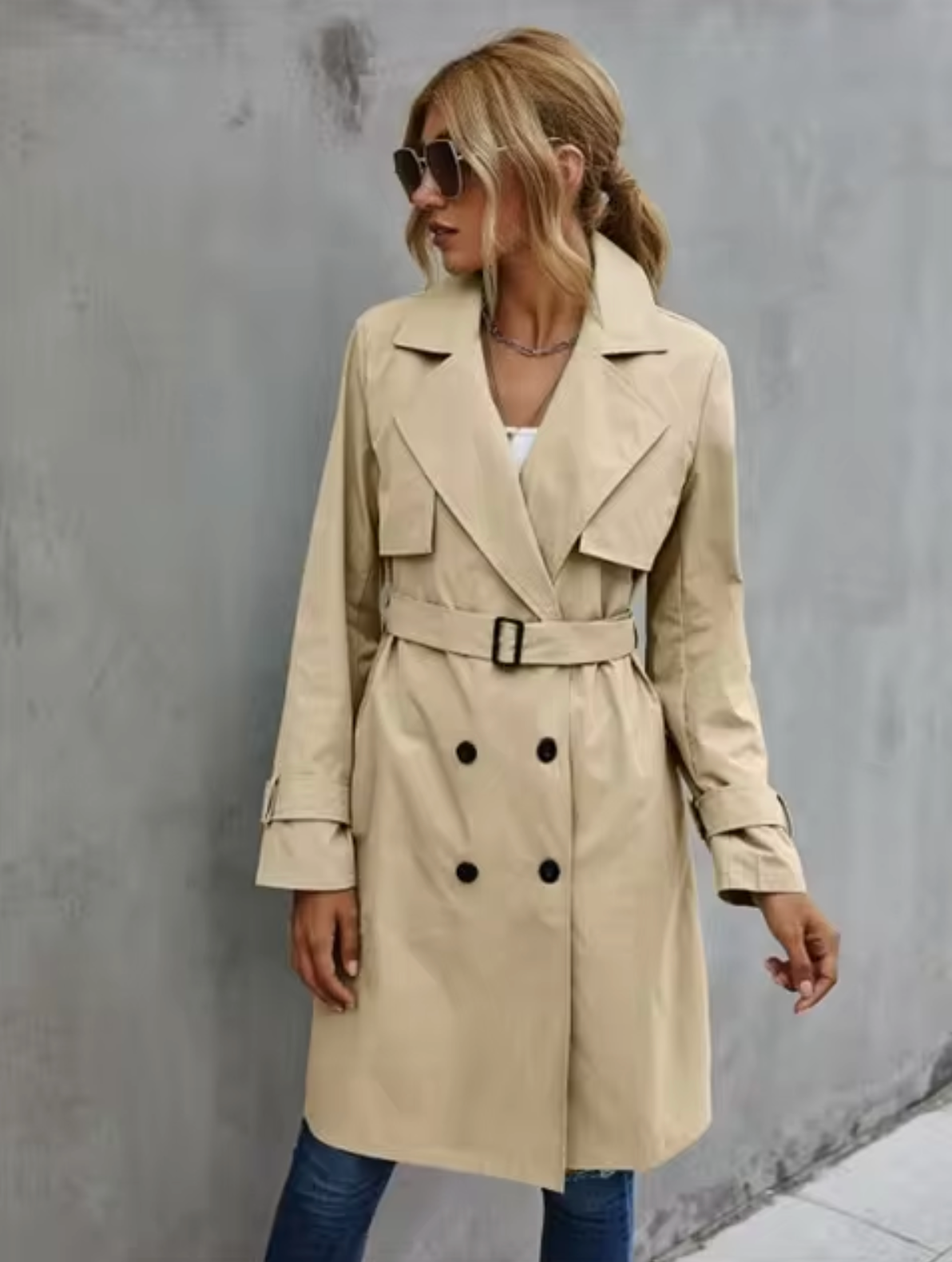 Trench-coat long élégant pour femme