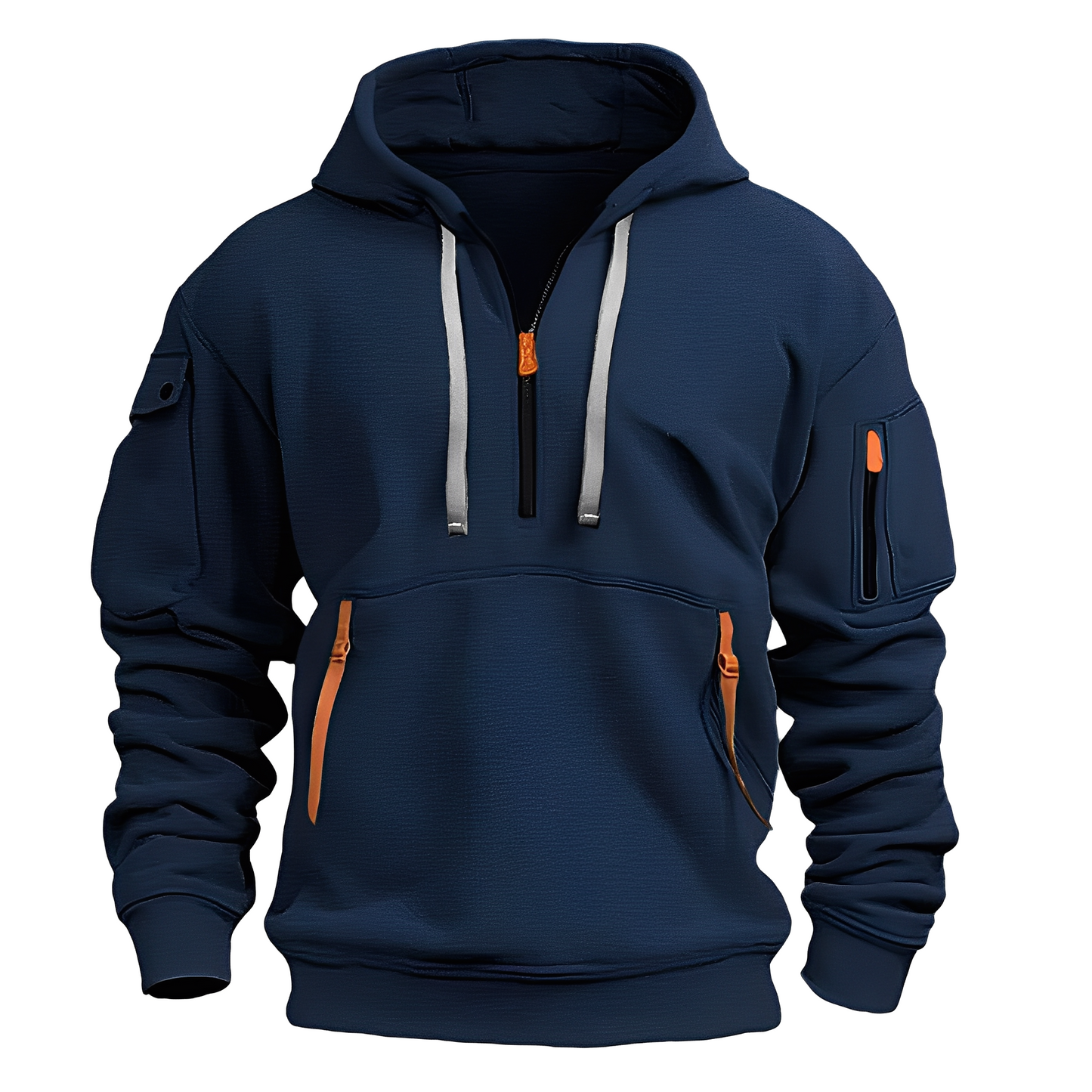 Sweat à capuche zippé confortable pour hommes