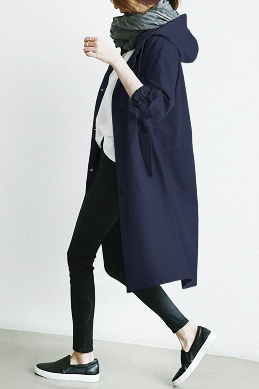 Trench-coat stylé avec capuche