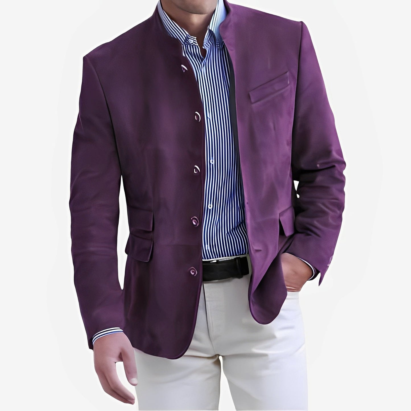 Veste élégante pour homme, boutonnée, moderne