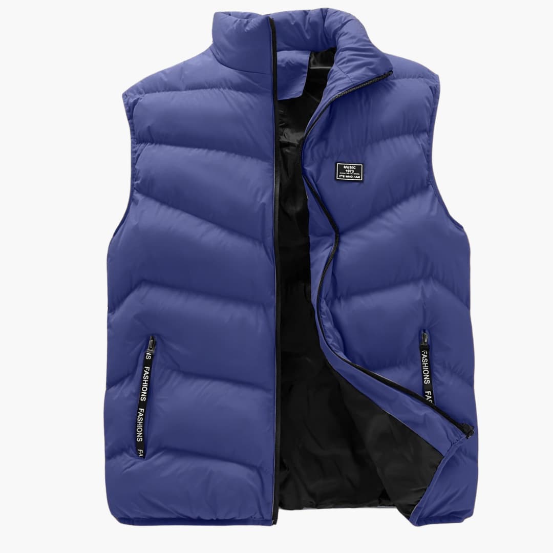 Gilet pratique pour homme fermeture éclair décontracté