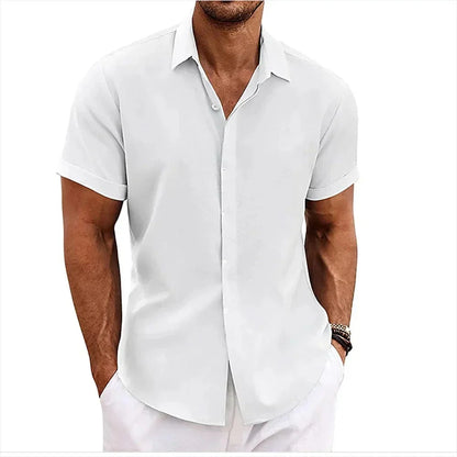 Chemise homme Coton Lin Moderne Coupe ajustée