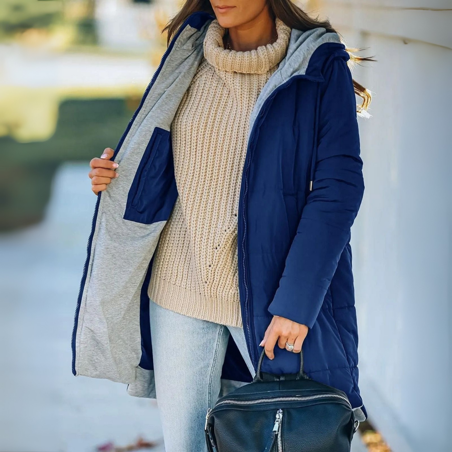 Veste d'hiver légère à capuche