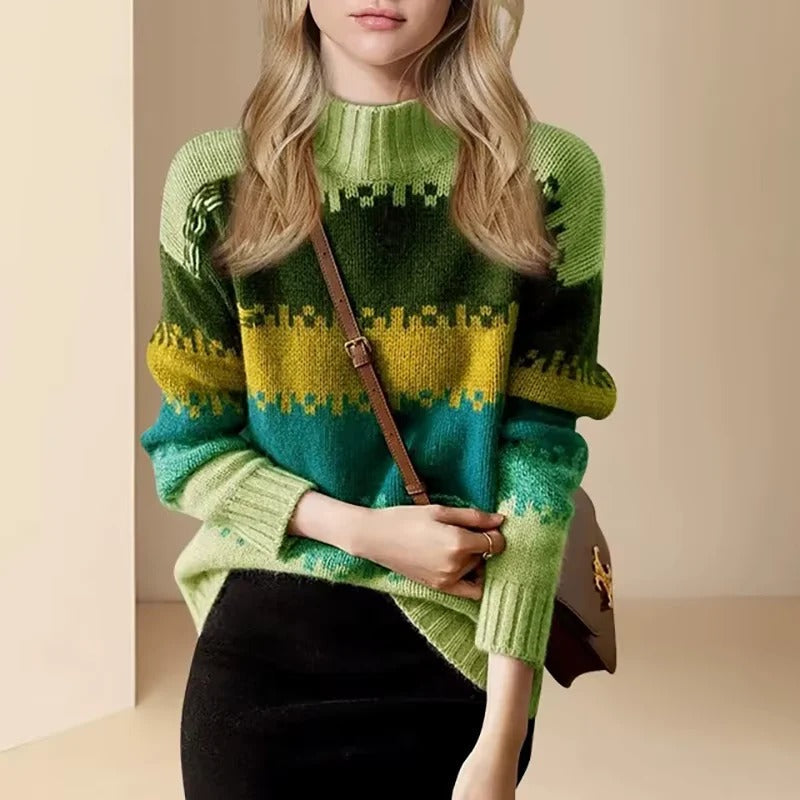 Robe en maille douce à col roulé