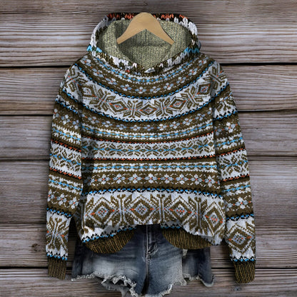 Hoodie Hiver Chaud Tricoté Islandais