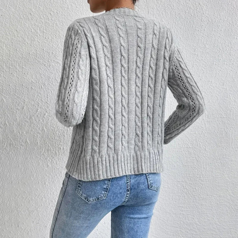 Weicher Damen Cardigan mit Knöpfen - IdealeKleiden
