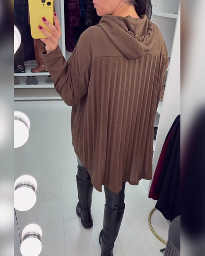 Robe classique | Pull à capuche ample à manches longues pour femme