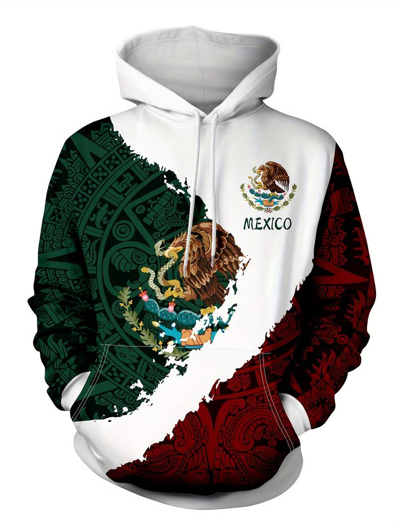 Sweat-shirt à capuche pour homme style mexicain