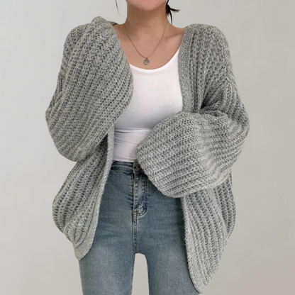 Cardigan en grosse maille pour femme