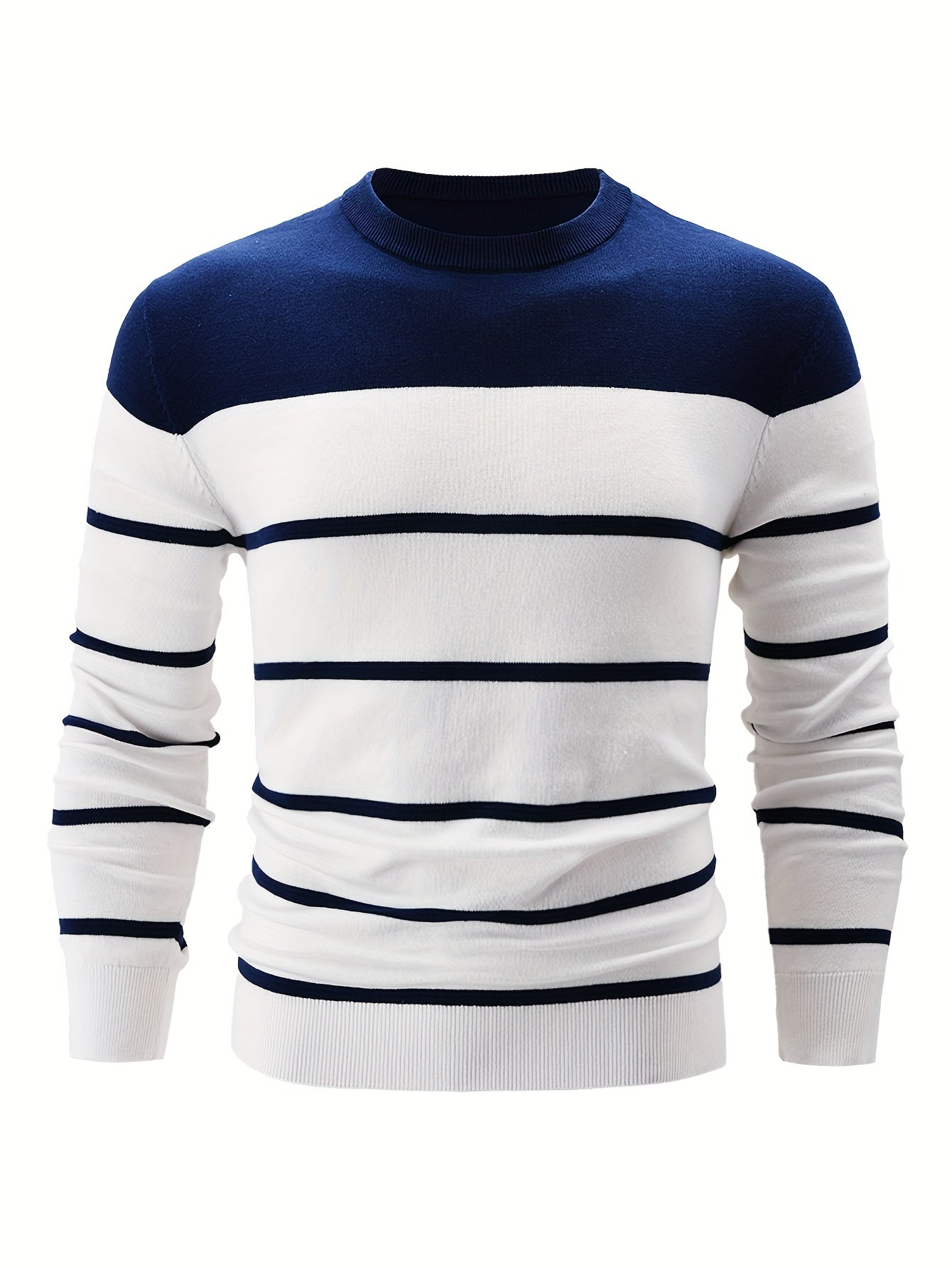 Pull rayé en coton, aspect élégant