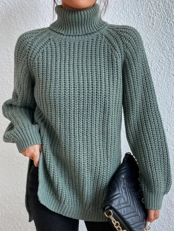Pull col roulé doux et moderne pour femme