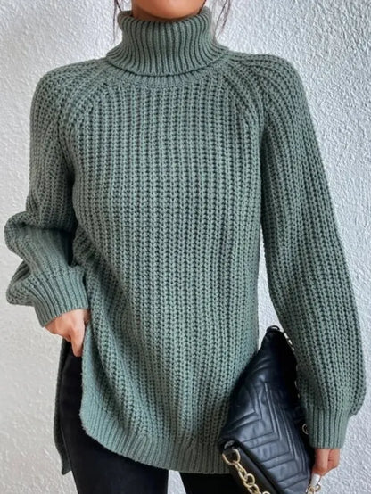 Pull col roulé doux et moderne pour femme