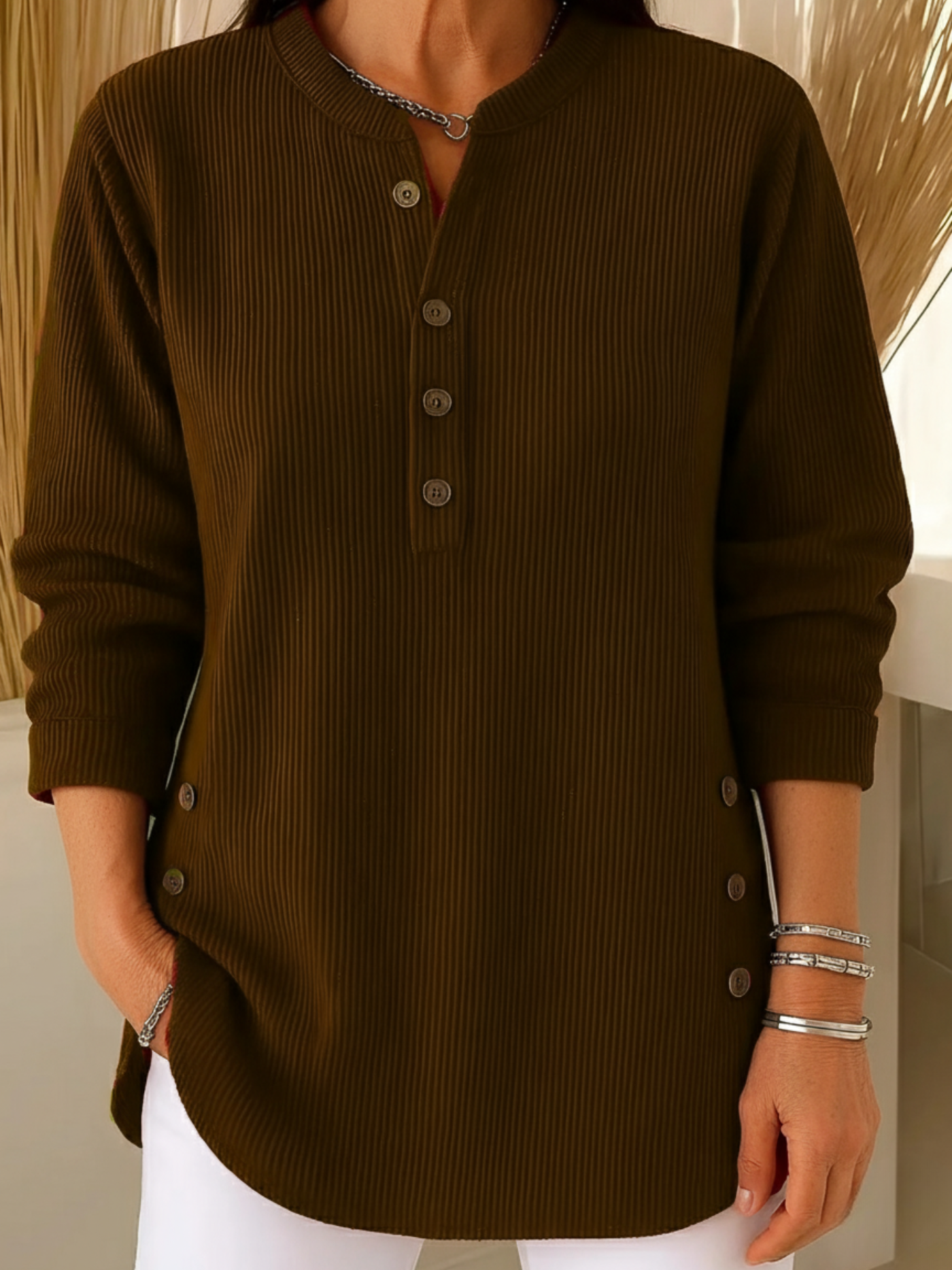 Pull stylé Confortable Moderne Boutons