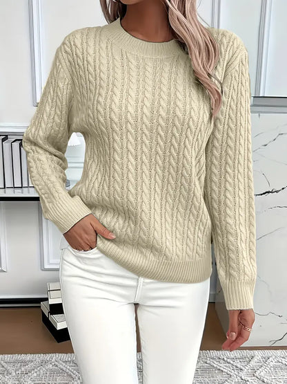 Pull-overs souples en maille torsadée pour femme