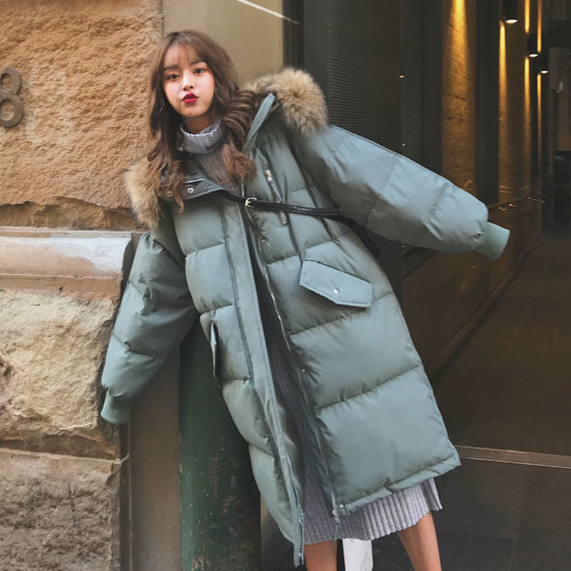Damen Winterjacke Pelzbesatz Stylish - IdealeKleiden