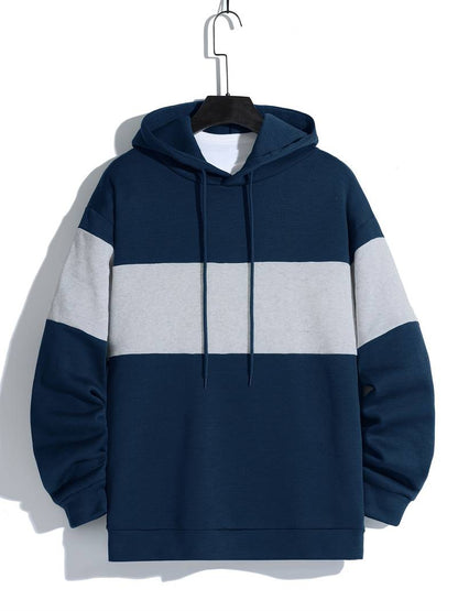 Pull à capuche décontracté pour hommes à manches longues