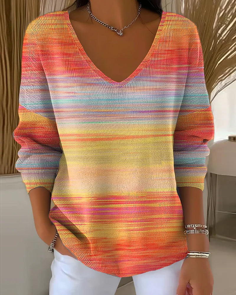 Pulls multicolores pour femmes avec motif arc-en-ciel