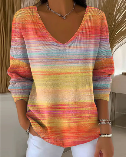 Pulls multicolores pour femmes avec motif arc-en-ciel