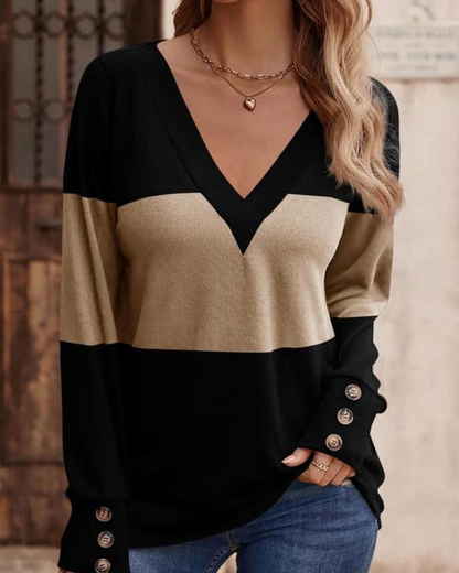 T-shirt femme tendance imprimé color block