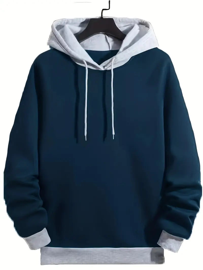 Sweat à capuche rétro style color block