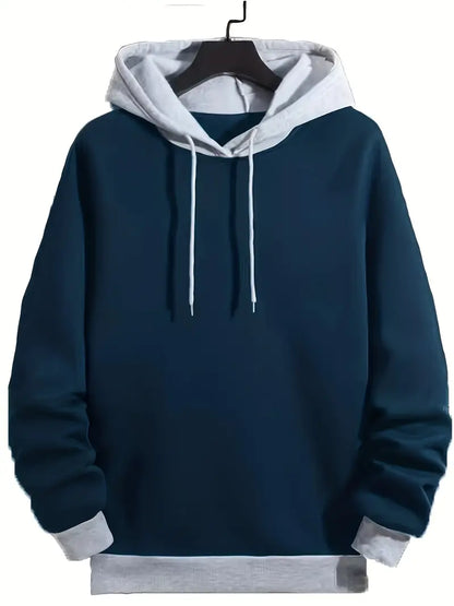 Sweat à capuche rétro style color block
