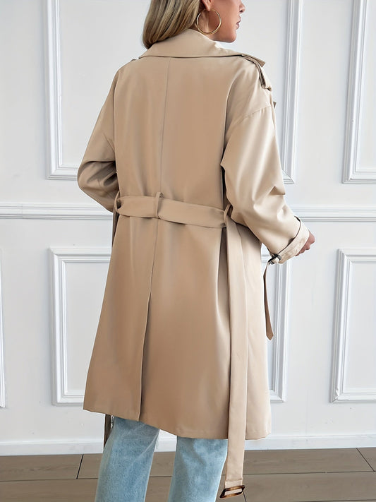 Eleganter Damen Trenchcoat Langärmlig - IdealeKleiden