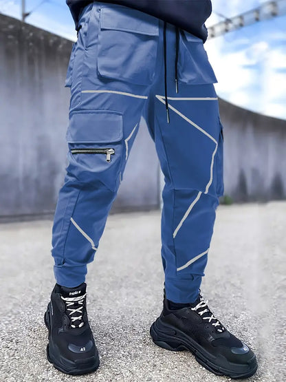 Pantalon Homme Multi-Poches Design Élégant